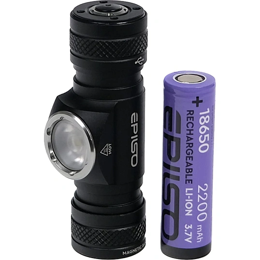 Фонарь EPILSO EPF-205 (карманный, налобный, Luminus SST40 10W, аккум18650)