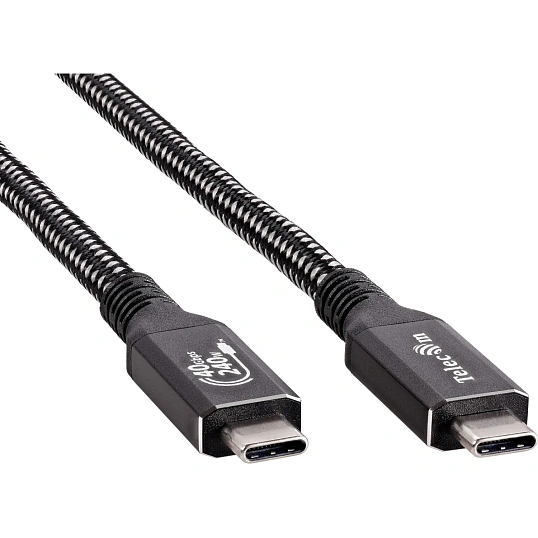 Кабель USB4 TypeCM/CM 8K@30Hz, 40GBps, PD 240W, медь Telecom 2м <TUS840-2M