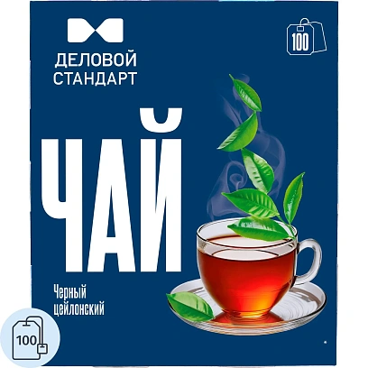 Чай Деловой Стандарт черный цейлонский 2гх100пак