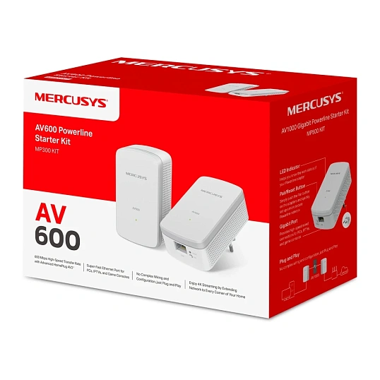 Адаптер Powerline Mercusys MP300 KIT (2шт/уп)