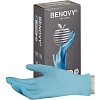 Перчатки нитрил., нестер., н/о, голубой Benovy (L) 100пар/уп