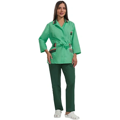 Костюм для горничных и уборщиц у04-КБР салатов/зел(р.56-58)р.170-176