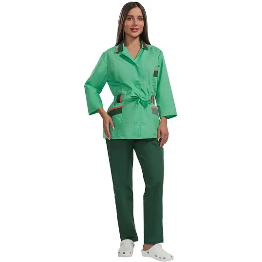 Костюм для горничных и уборщиц у04-КБР салатов/зел(р.56-58)р.170-176