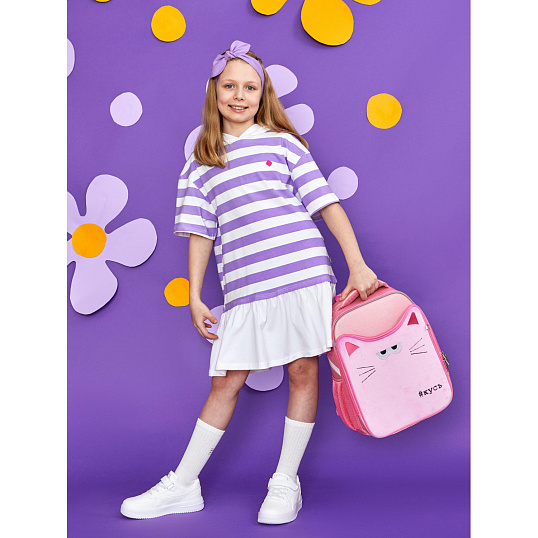 Ранец Комус Класс Stright Котэ Кусь, розовый, 2 отд, эргоном. Спинка