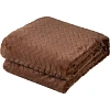 Плед микрофибра Luscan, фактура кофейный 150x200