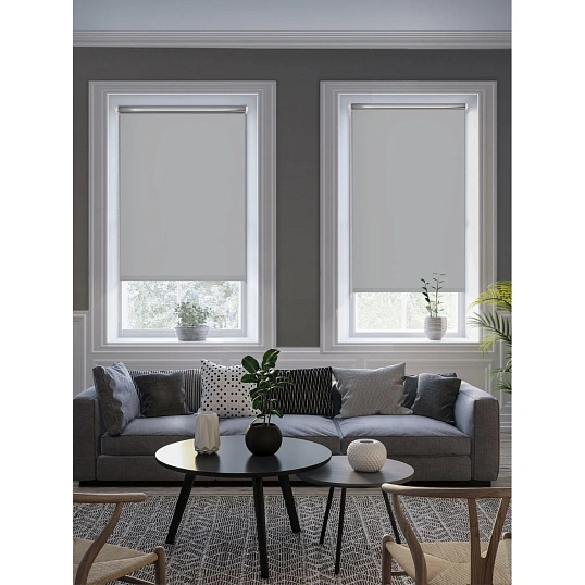Рулонная штора Комус Мебель blackout silver 537837 V2, 80х160, серый