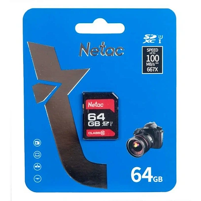 Флеш-память SDXC 64GB Netac NT02P600STN-064G-R P600 w/o adapter