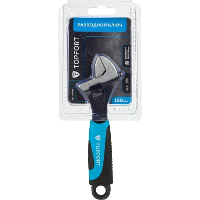 Ключ разводной 150 мм Topfort из углеродистой стали, пластиковая ручка