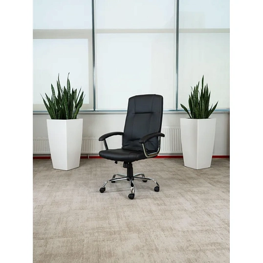 Кресло BN_Dp_Руководителя EChair-524 TPU к/з черный, хром