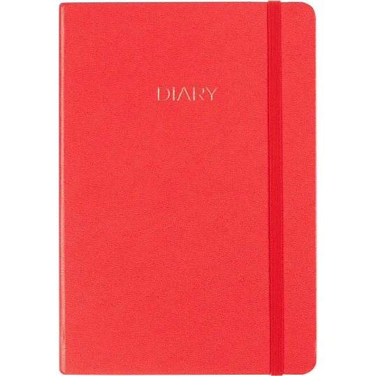 Ежедневник недатированный красный, А5 136 л., Diary, ATTACHE