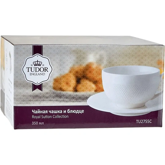 Чайная пара TUDOR ENGLAND Royal Sutton 350мл (чашка + блюдце) в  коробке