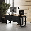 Стол офисный Kobor TB-100/60 1000x600x750 Черный муар/Дуб натуральный