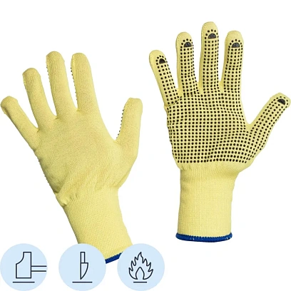 Перчатки защитные от повыш.темпер.ManipulaАРАМАКС СЛИМ ГРИП(KVG50/MG311)р10