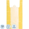 Пакет-майка ПНД, 30+14x57 см, желтый, 18 мкм, 100 шт/уп