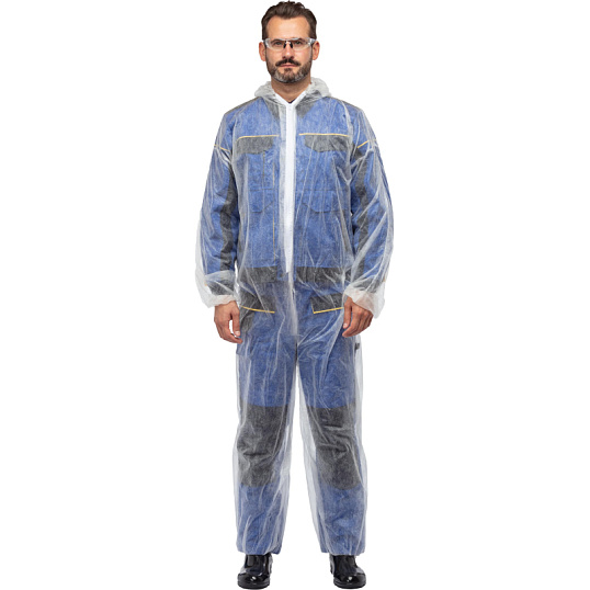 Комбинезон одноразовый Каспер 50 гр/м2 ламинированный белый р-р XL 1 шт/уп