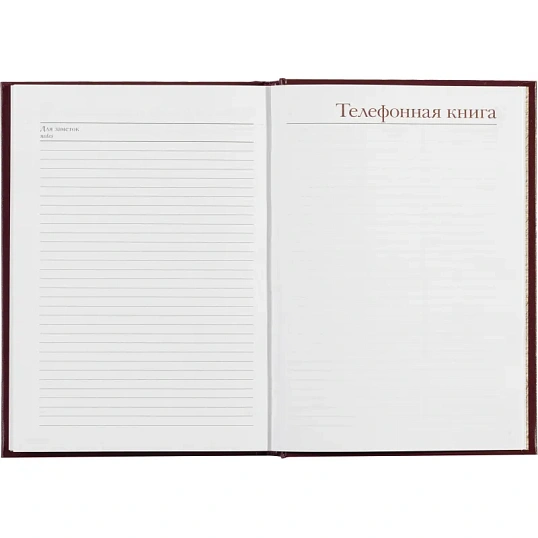 Ежедневник недатированный А5, Ideal бордовый 136л. 3-122/04 3-122/04