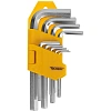 Набор ключей имбусовых HEX KRANZ 1,5-10 мм, CrV, 9 шт. KR-12-5215