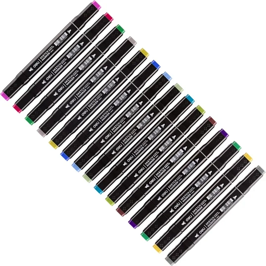 Набор маркеров для скетчинга Deli 30цв, двухстор., E70806-30