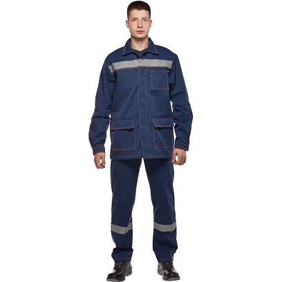 Костюм рабочий летний м л28-КПК с СОП т.син 56-58/194-200(Арсенал-СП)