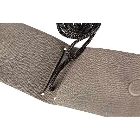 Бейдж вертик двойн с магн.креп,шнур,70x112мм(60х90мм)Экокожа графит EKM-4V