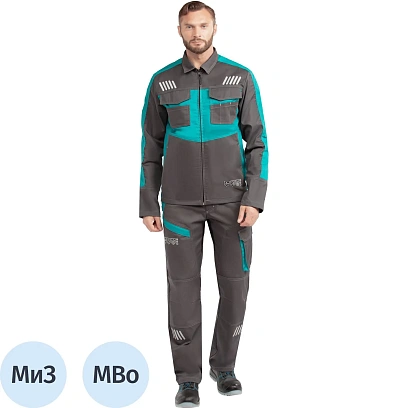 Куртка лет муж TOPFORT Алистер (л36) т.сер/бирюз 128-132/194-200