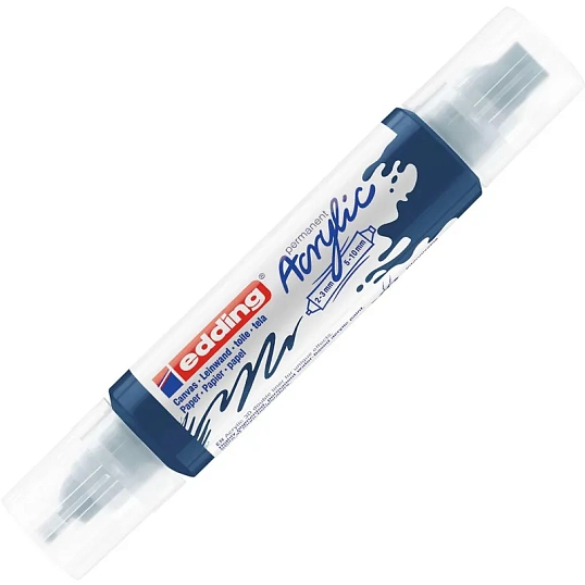 Маркер акриловый двусторонний 3D Edding 5400/933. Цвет Темно-синий