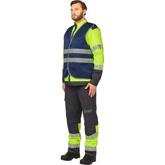 Жилет синий с СОП (р.L/48-50)