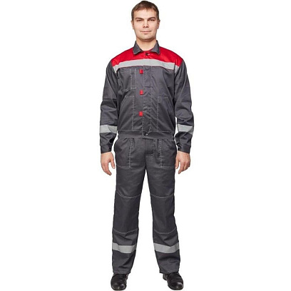 Костюм летний муж. л20-КПК сер/красн (р.68-70) 194-200 (Арсенал-СП)