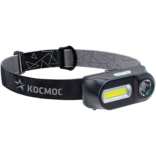 Фонарь КОСМОС KocH3WDLith, 3Вт ХРЕ, 3Вт СОВ, сменный акк 1200mAh