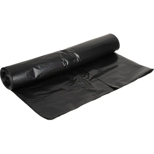 Мешки для мусора ПВД 480л 65мкм 5шт/рул черные 130х170см Luscan