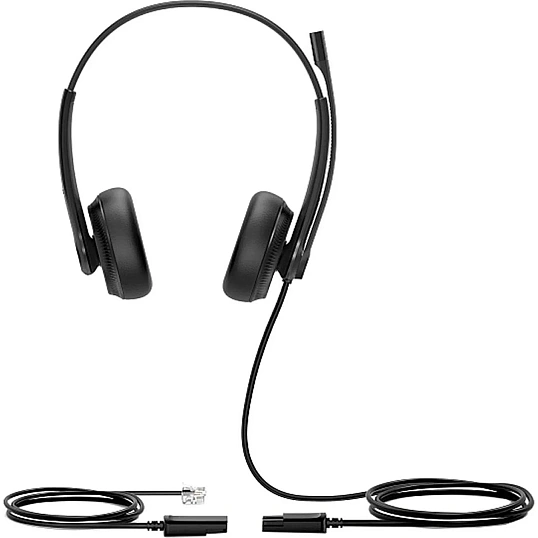Гарнитура головная Yealink YHS34 Dual Дуо, Проводная, HD звук, QD, RJ9, шт