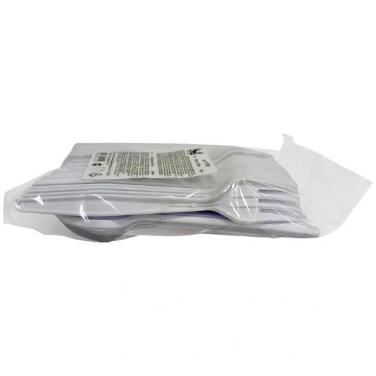 Вилка одноразовая 162мм, бел., кукурузный крахмал, 50шт/уп