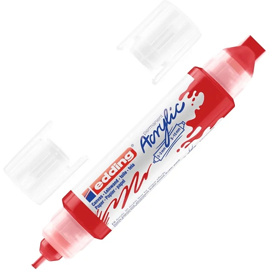 Маркер акриловый двусторон.3D Edding5400/902.2-3,5-10мм.Красный/Trafficred