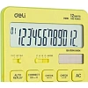 Калькулятор настольный ПОЛНОРАЗМ. Deli EM01551, 12-р,дв.пит,175х108мм, желт