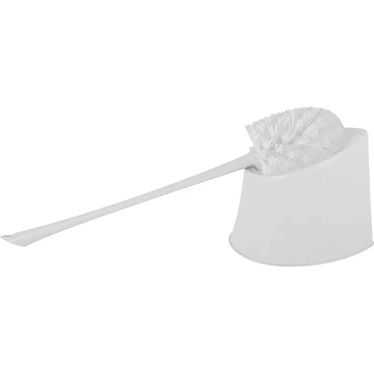 Ершик для унитаза Luscan с подставкой пластик белый