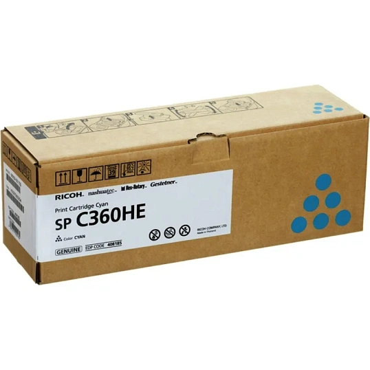 Тонер-картридж Ricoh SP C360HE (408185) гол.пов.емк. для SP C360D/C360S