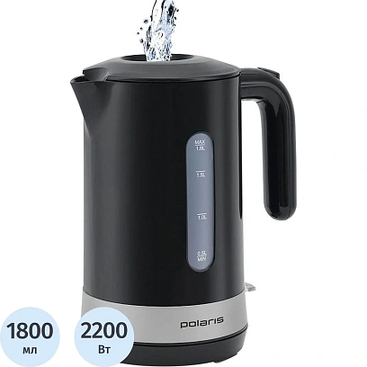 Чайник электрический Polaris  PWK 1803C Water Way Pro,пластик,2200Вт, 1,8л