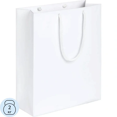 Пакет подарочный Ample M, 23х28х9см, белый, 7440.60