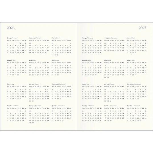 Ежедневник датированный 2026 IF 14х20см 176л, мягкий, Happiness I1732/blue