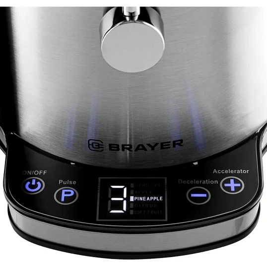 Соковыжималка BRAYER 1709BR центробеж,800Вт,реверс,диам75мм,сок 1,1л,мяк 2л