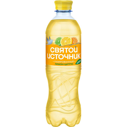 Напиток Святой Источни Вода + Сок со вкусом цитрусов, газ ПЭТ 0,5л