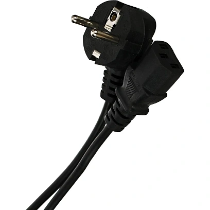 Кабель комп -> розет 220V (угловая Евровилка) 3Gx0,5mm2 3м iOpen ACE021-3M