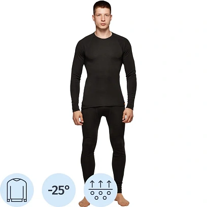 Термофутболка с дл. рукавом муж. чер. Activ-25 р-р 56