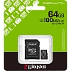 Карта памяти micro SDXC Kingston Canvas Select Plus Gen3 адапт. SDCS3/64GB