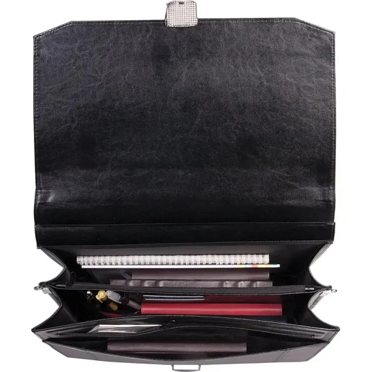 Портфель Бизнес имп.винилискожа,черный,мод.309/чер