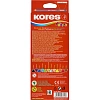 Карандаши цветные 12цв 3-гран,точилка Kores 93312.01