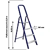 Стремянка Алюмет стальная окрашенная с алюминиевыми ступенями  4 ст. М8304