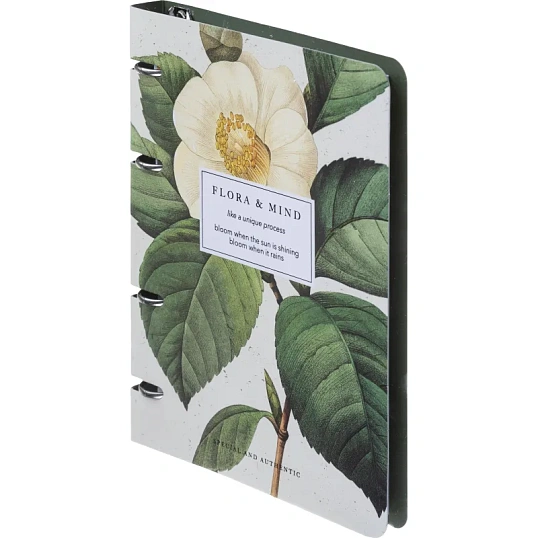 Тетрадь общая, BS, А5, 120л., клетка, кольца, Flora, камелия N4758