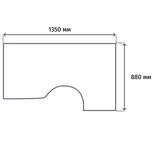 Стол эргономичный Easy LT Оптима правый 1350х880/590х740 орех new 16/16
