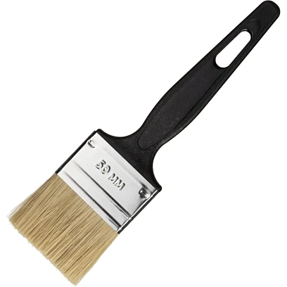 Кисть флейцевая Стандарт, 50x6, нат. щетина,пластик.ручка//Сибртех(82504)